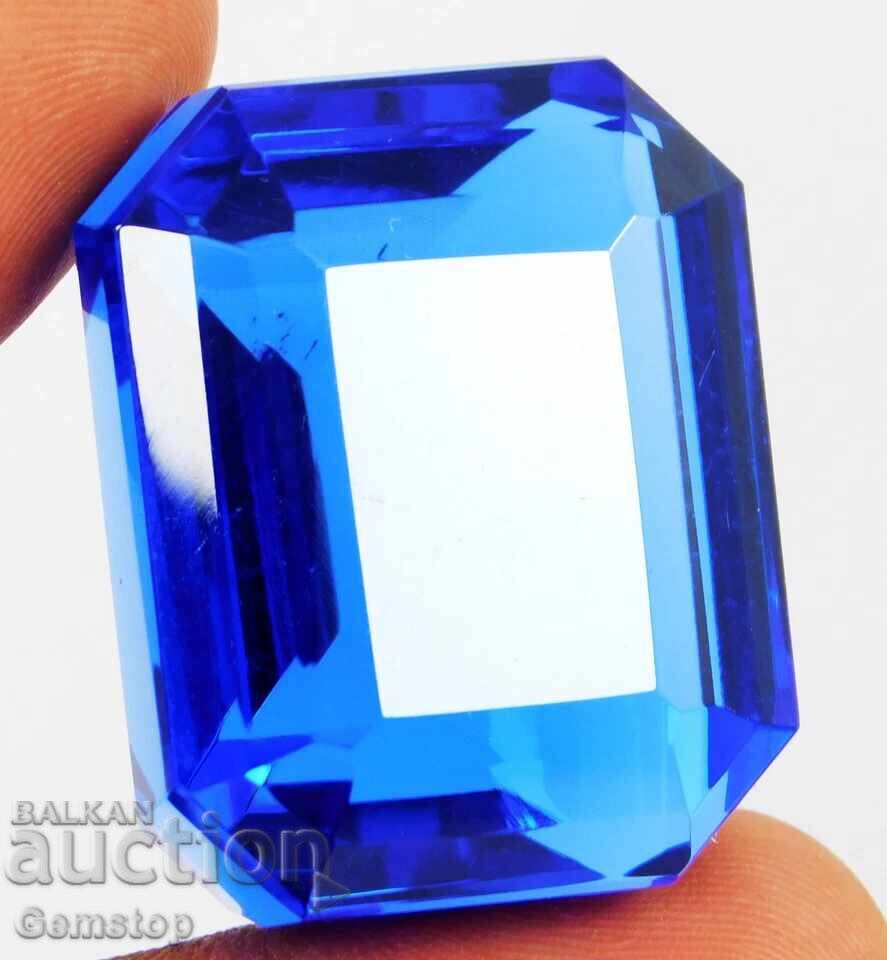 NR! 128.65ct natural tanzanite emerald cut cert. OMGTL from 1c!