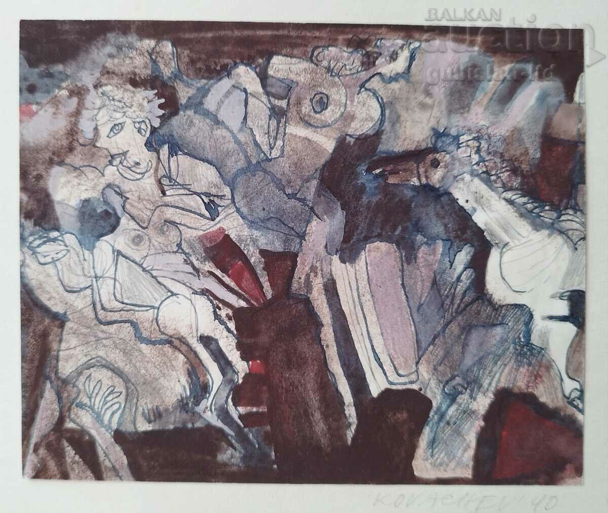 Painting, composition, art. Georgi Kovachev-Grishata, 1990 - 5