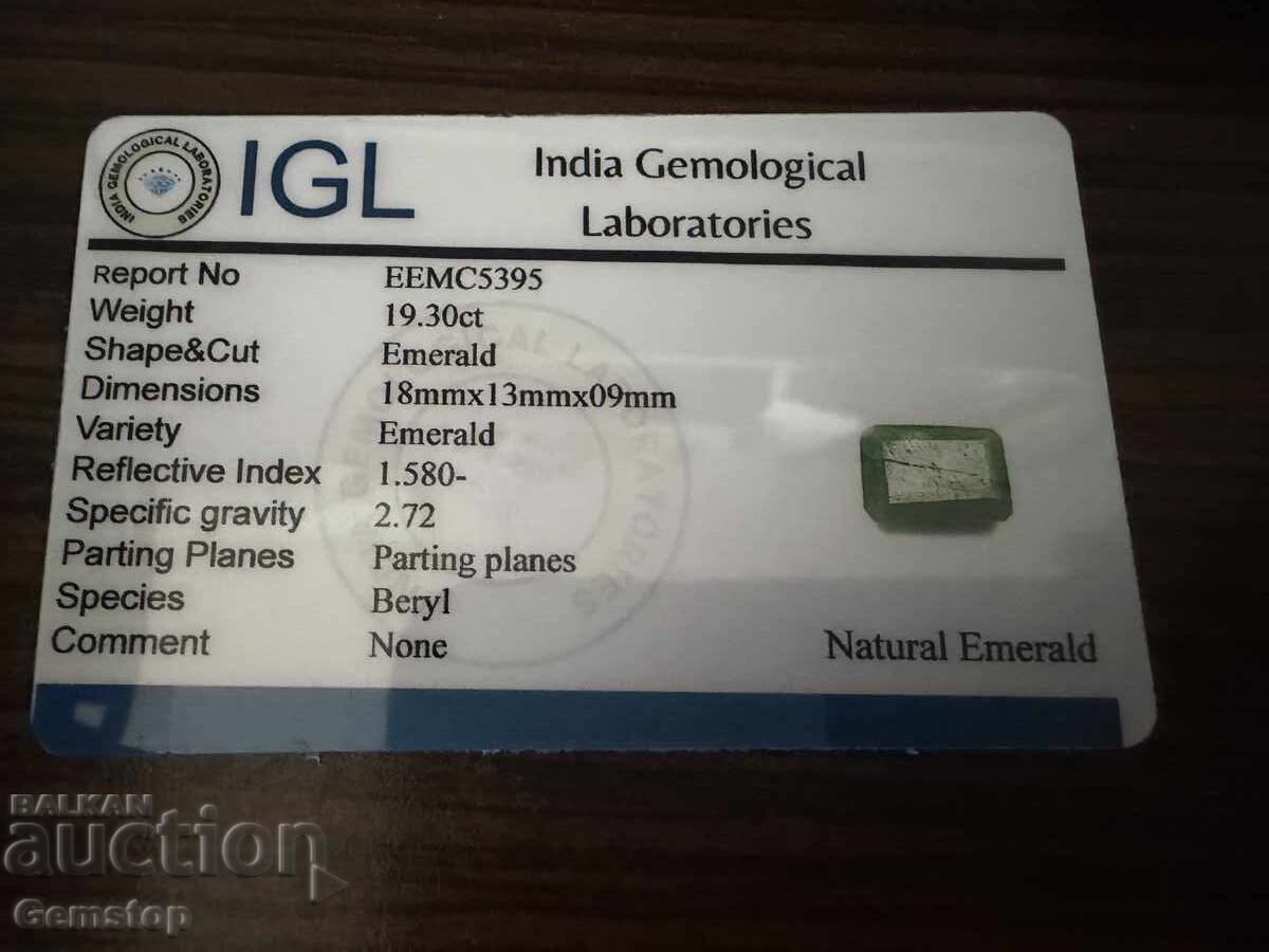 Licitatie! 19.30 și 18.00 set smaralde naturale cert. IGL de la 1 leu! - 7