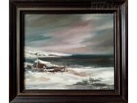 Tablou "Iarnă la mare", pictor K. Tabakov, anii '90
