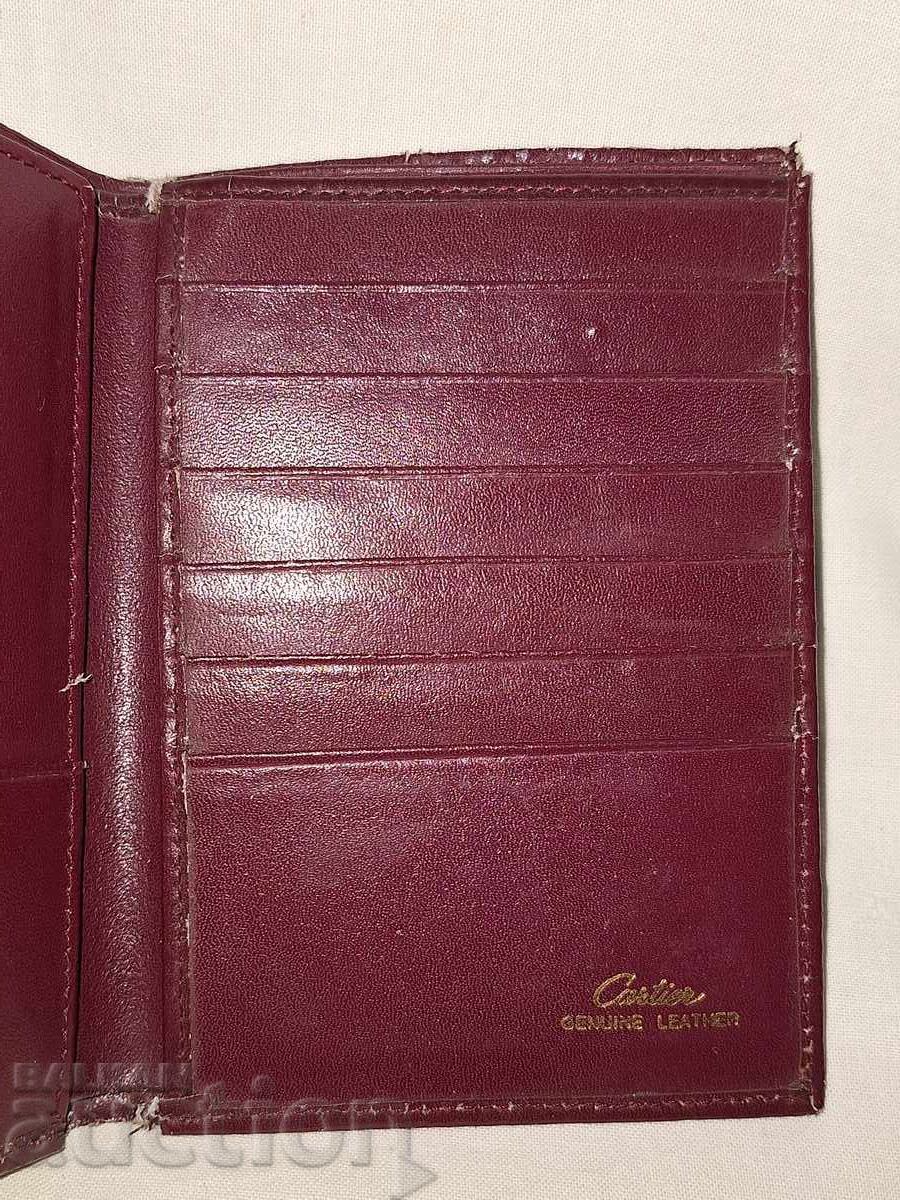 Livrarea Portofel vintage din piele--Cartier Livrarea Portofel vintage din piele--Cartier