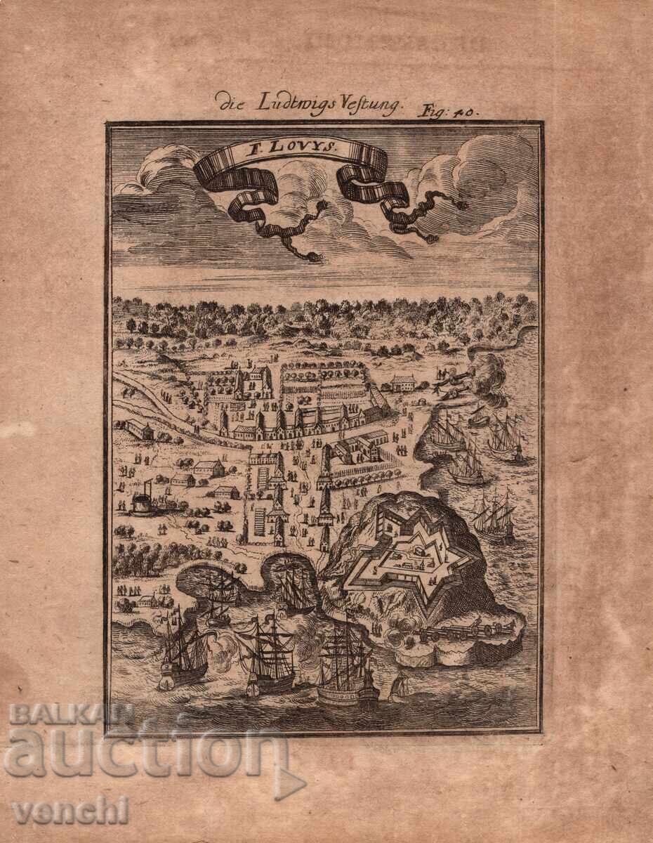 1719 - ΧΑΡΑΚΤΙΚΟ MALLET - FORT LOUIS - πρωτότυπο