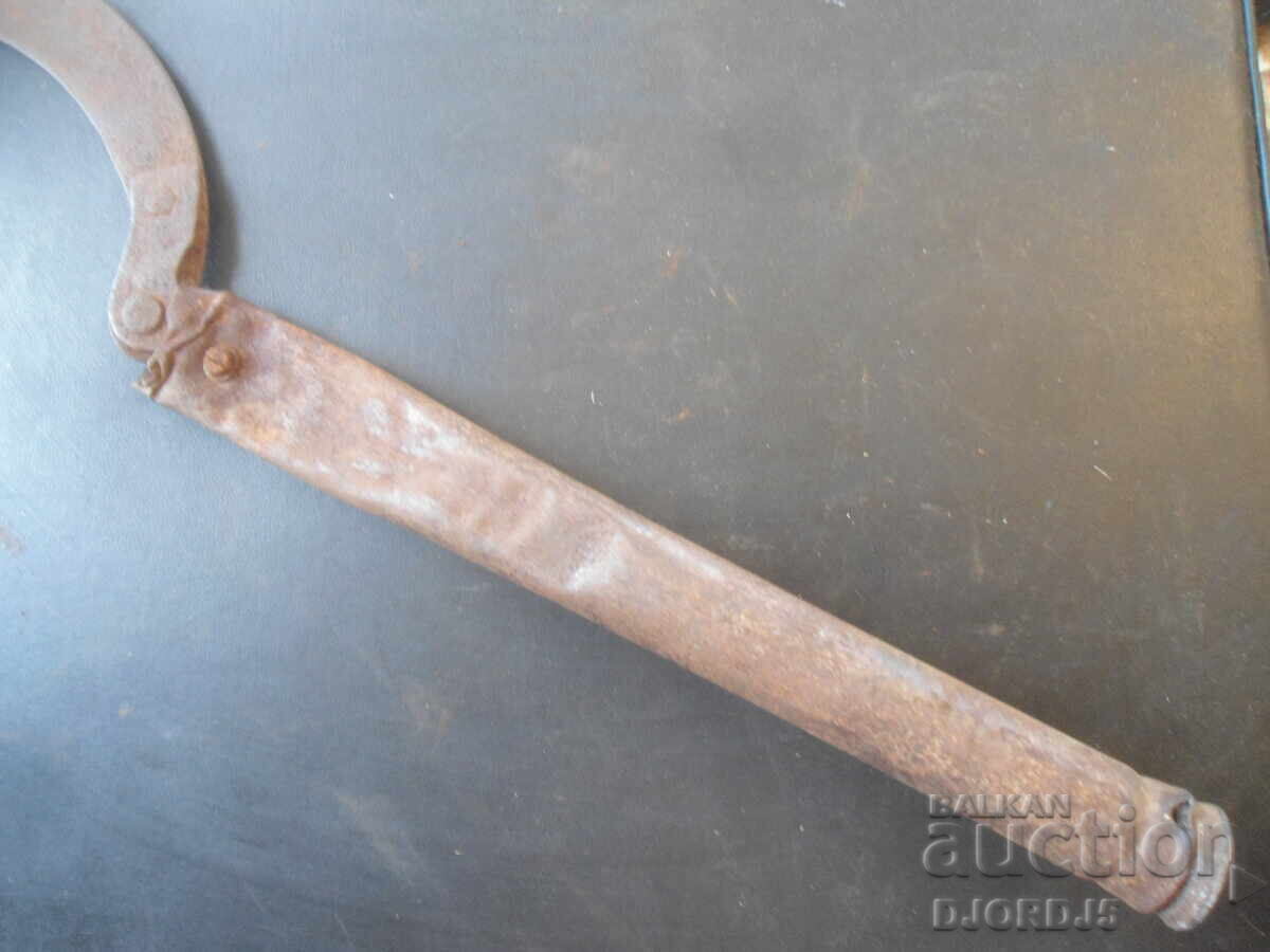 Auction  Old sickle, marking