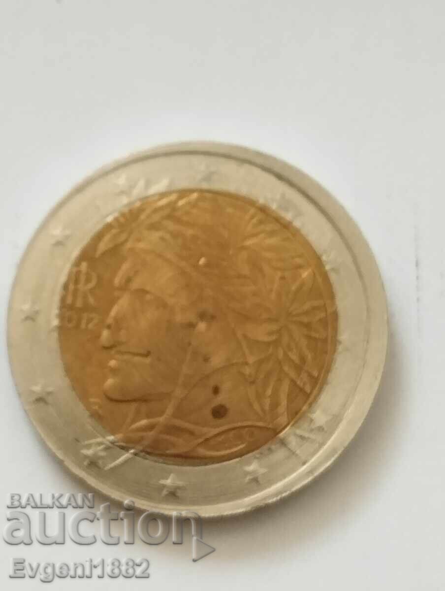 Licitație 2 Euro Italia 2012 Curiozitate Defect Error Licitație 2 Euro Italia 2012 Curiozitate Defect Error