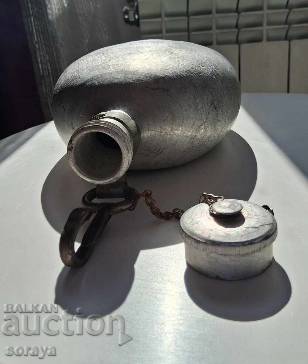 Veche gamelă militară metalică bulgărească cu capac - 5