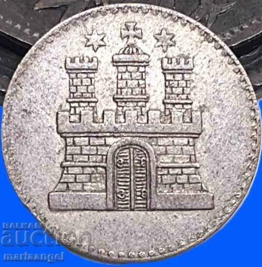 1 Ντράιλινγκ 1855 Αμβούργο Γερμανία ασήμι 1 Ντράιλινγκ 1855 Αμβούργο Γερμανία ασήμι