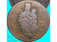 Poltura 1765 Austria 16,89g Maria Terezia/Madona Ungară