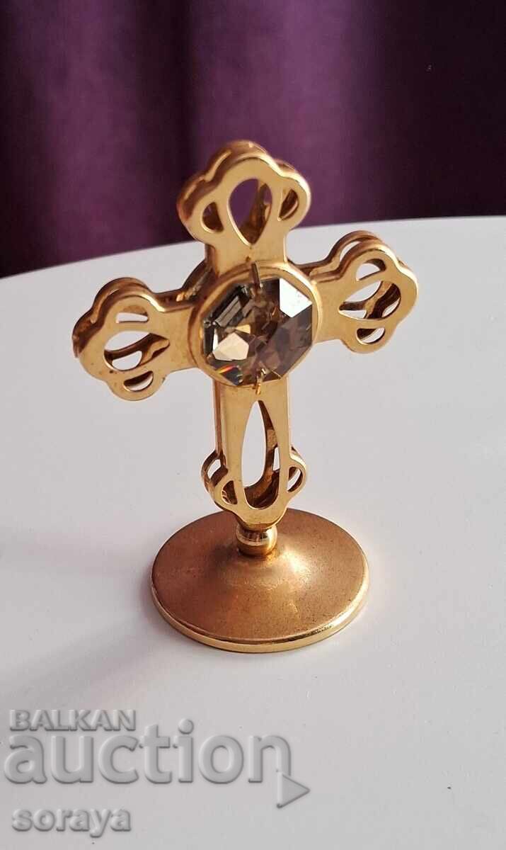 Jewelry metal bronze cross with a crystal in the middle with price € 3.50 | 6.85 BGN Jewelry metal bronze cross with a crystal in the middle with price € 3.50 | 6.85 BGN