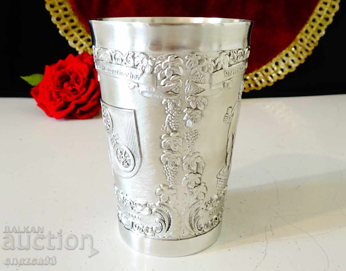 Pahar de vin din cositor cu degustător, Castel - 5