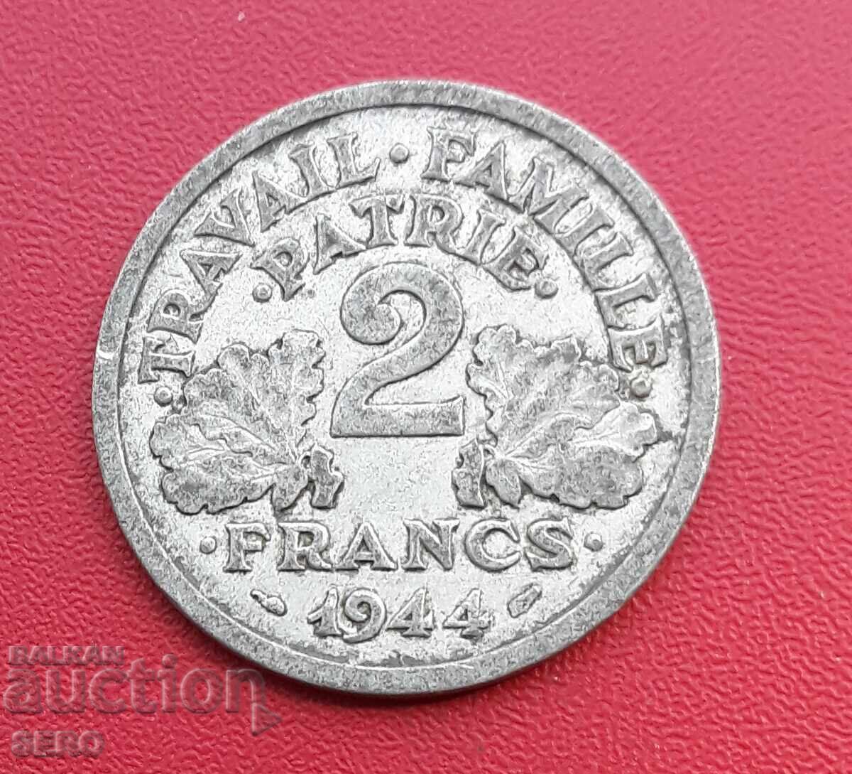 Franța/ocupația germană/-2 franci 1944