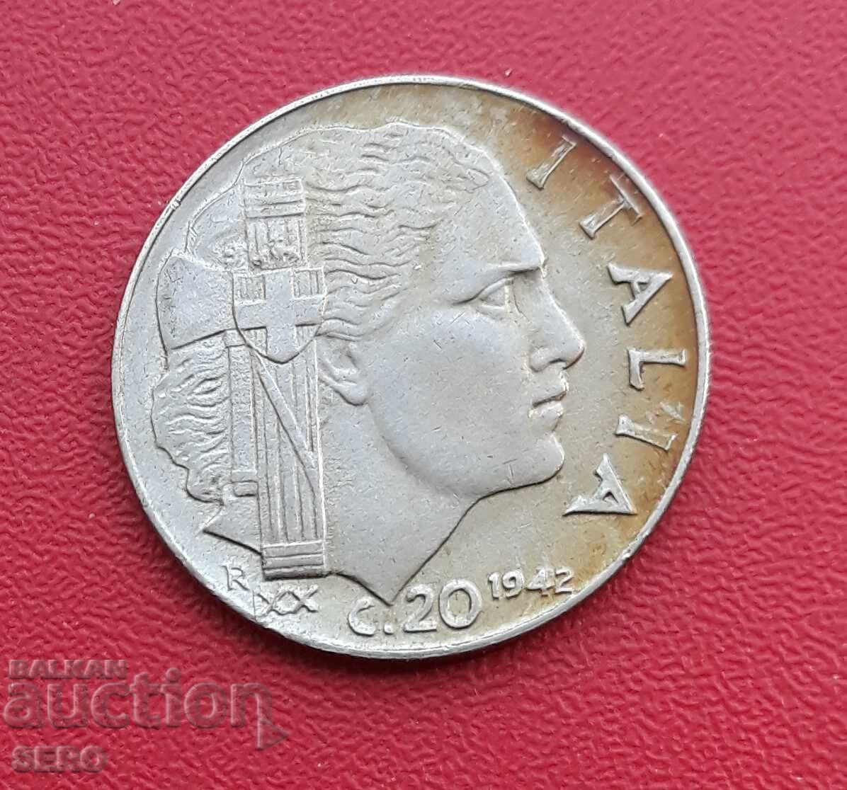 Italy - 20 cents 1942/year XX/