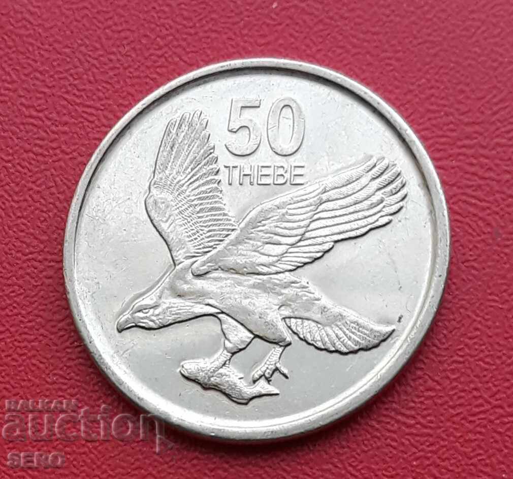 Botswana-50 thebe 2013-excellently preserved