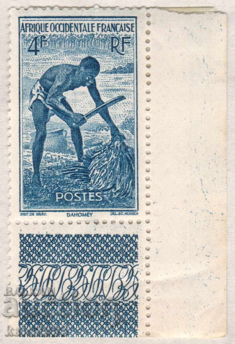 Africa Occidentală Franceză-1947-Emisiune curentă-Producția de ulei de palmier, MLH