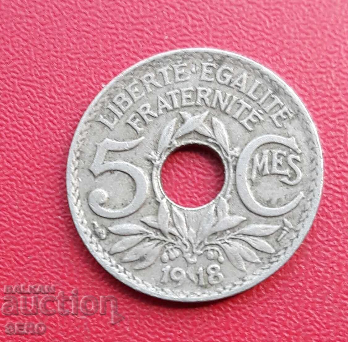 France-5 cents 1918