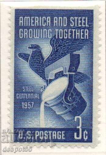1957. ΗΠΑ. 100ή επέτειος της χαλυβουργίας