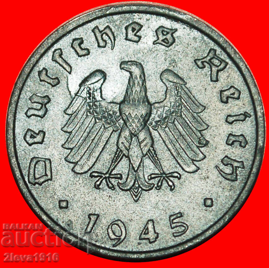 FĂRĂ SVASTICĂ (1945-1948): GERMANIA ★ 10 PFENNIG 1945F
