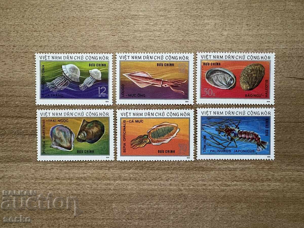 Vietnam - Viața marină (1974) MNH