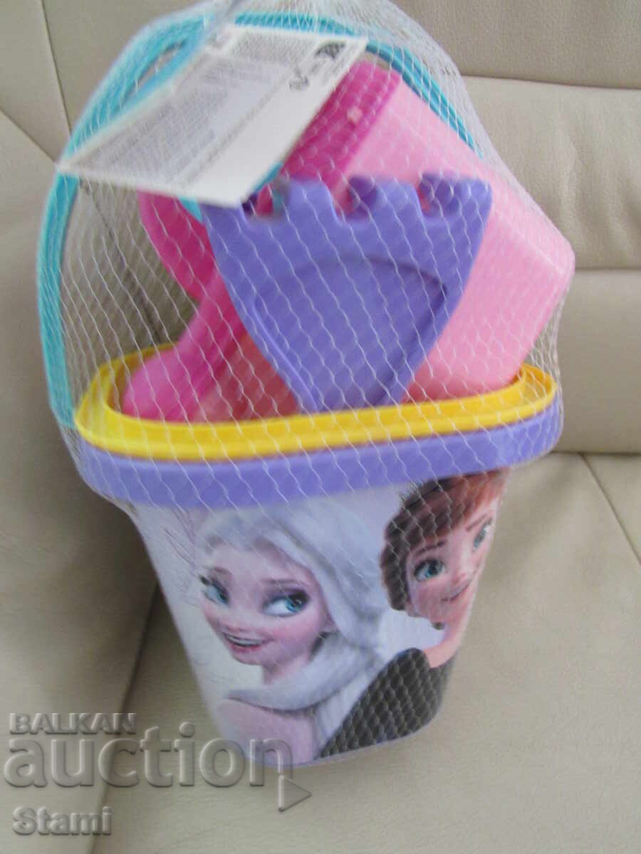Găletușă din plastic pentru nisip DISNEY cu Regatul de Gheață - 5