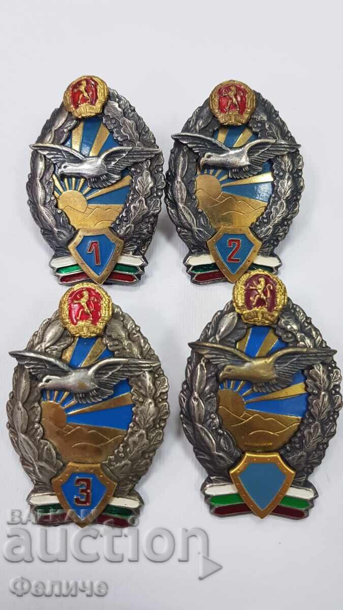 Set of 4 Bulgarian Socialist Pilot Badges, Badges - 5