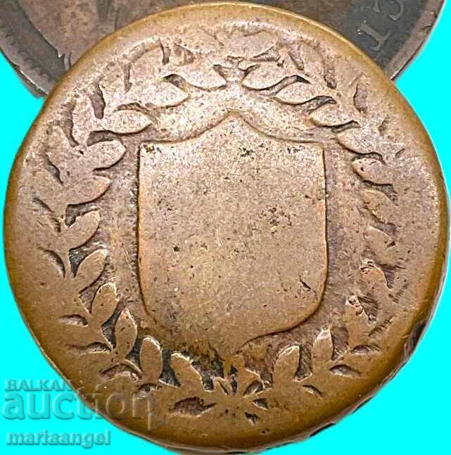 Livrarea 5 Tornesi 1797 Italia 11,88g Napoli Ferdinand