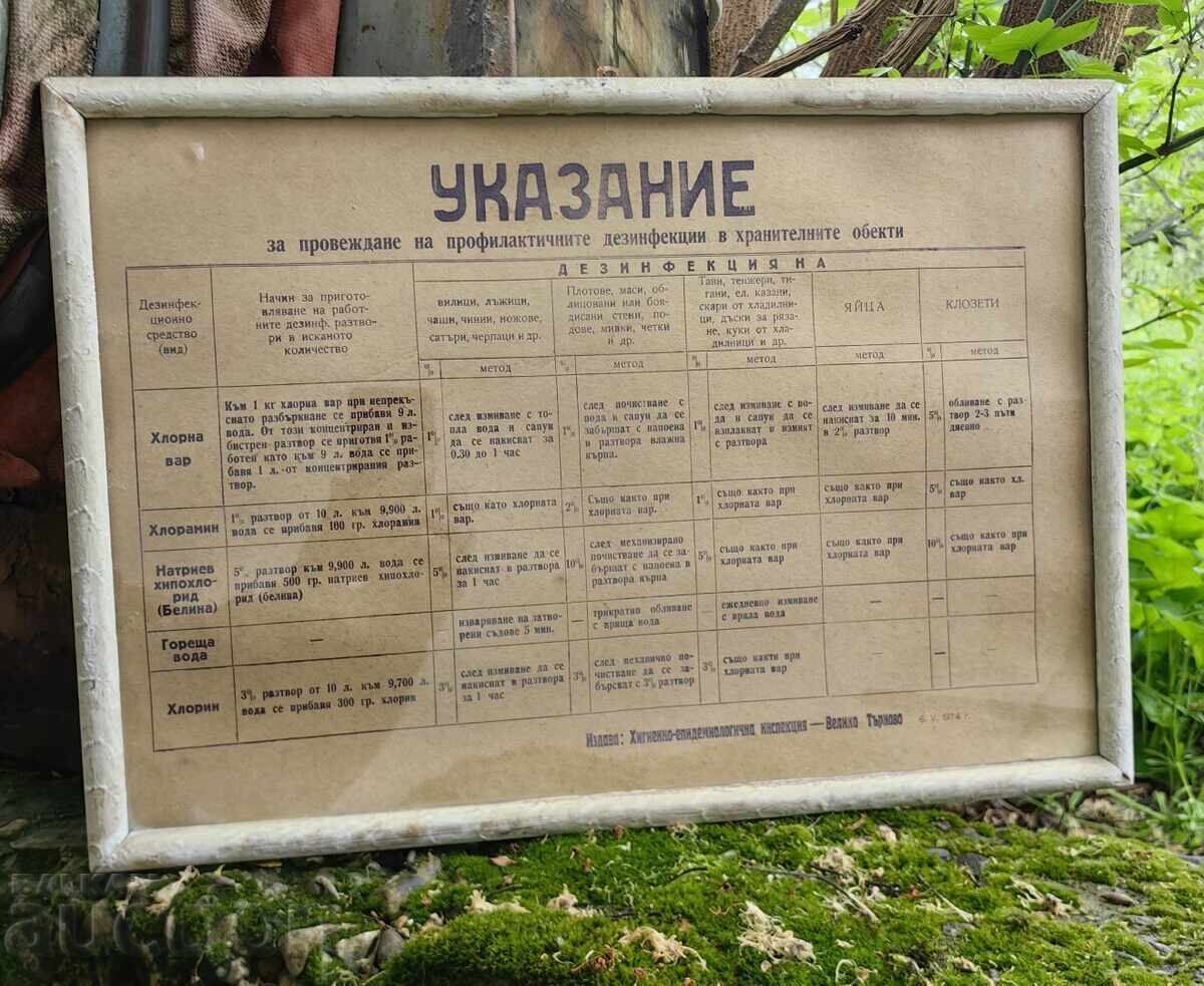 SOTS TABELA UKAZANIE ZA DEZINFEKTSIYA V KHRANITELNI OBEKTI I KUKHNI