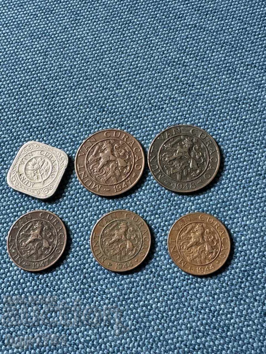 Livrarea Lot de 6 monede Curaçao anii 1940