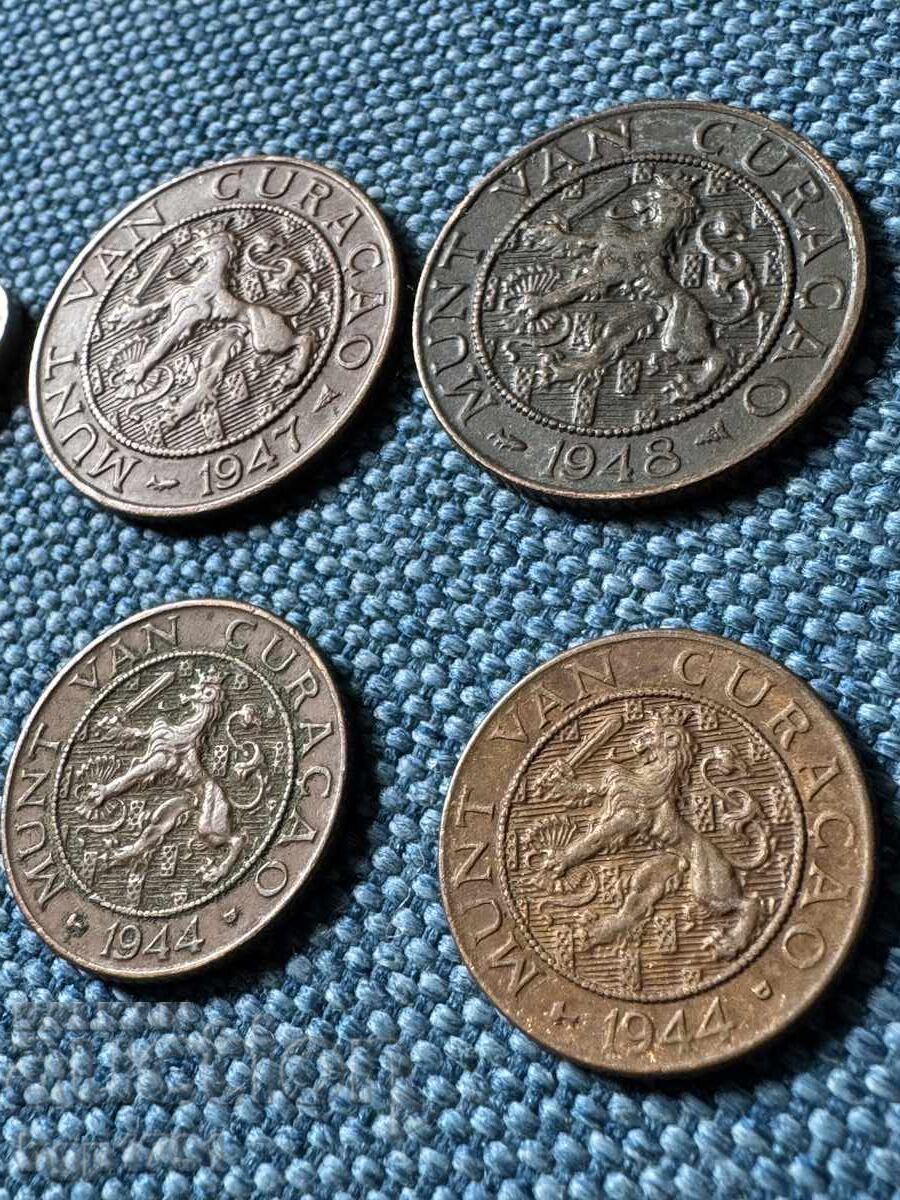 Lot de 6 monede Curaçao anii 1940 - 5