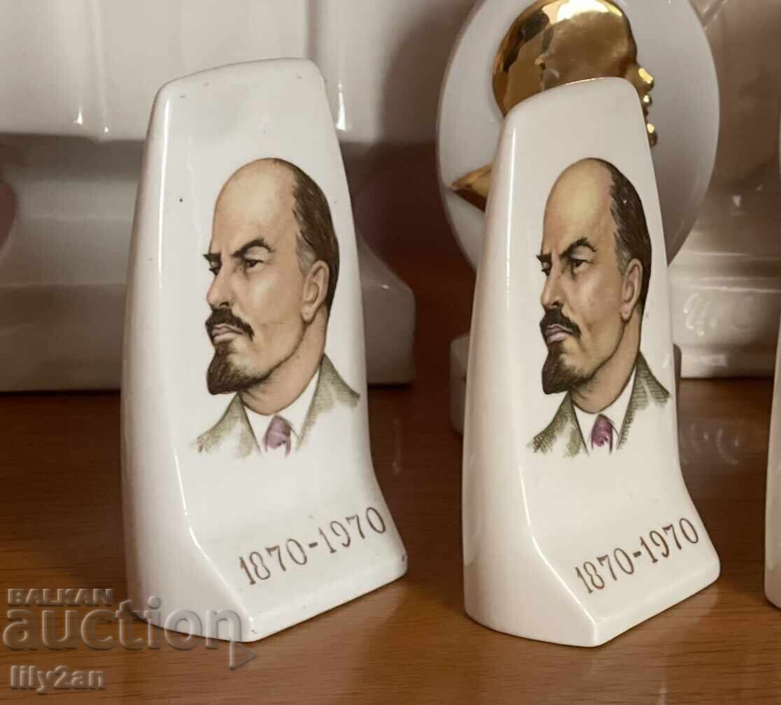 Auction  Tabletop porcelain plaques "Lenin – 100 years"