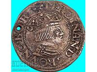 3 creițari 1548 Austria Ferdinand I Viena Vultur cu 1 cap