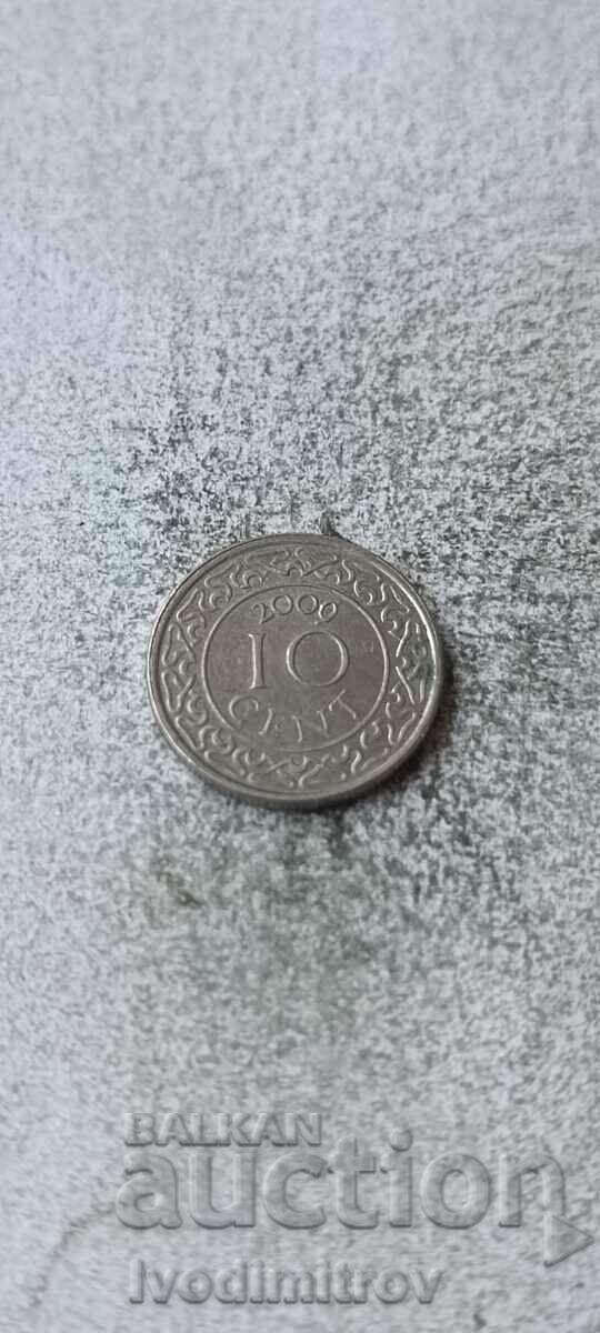 Suriname 10 cents 2009