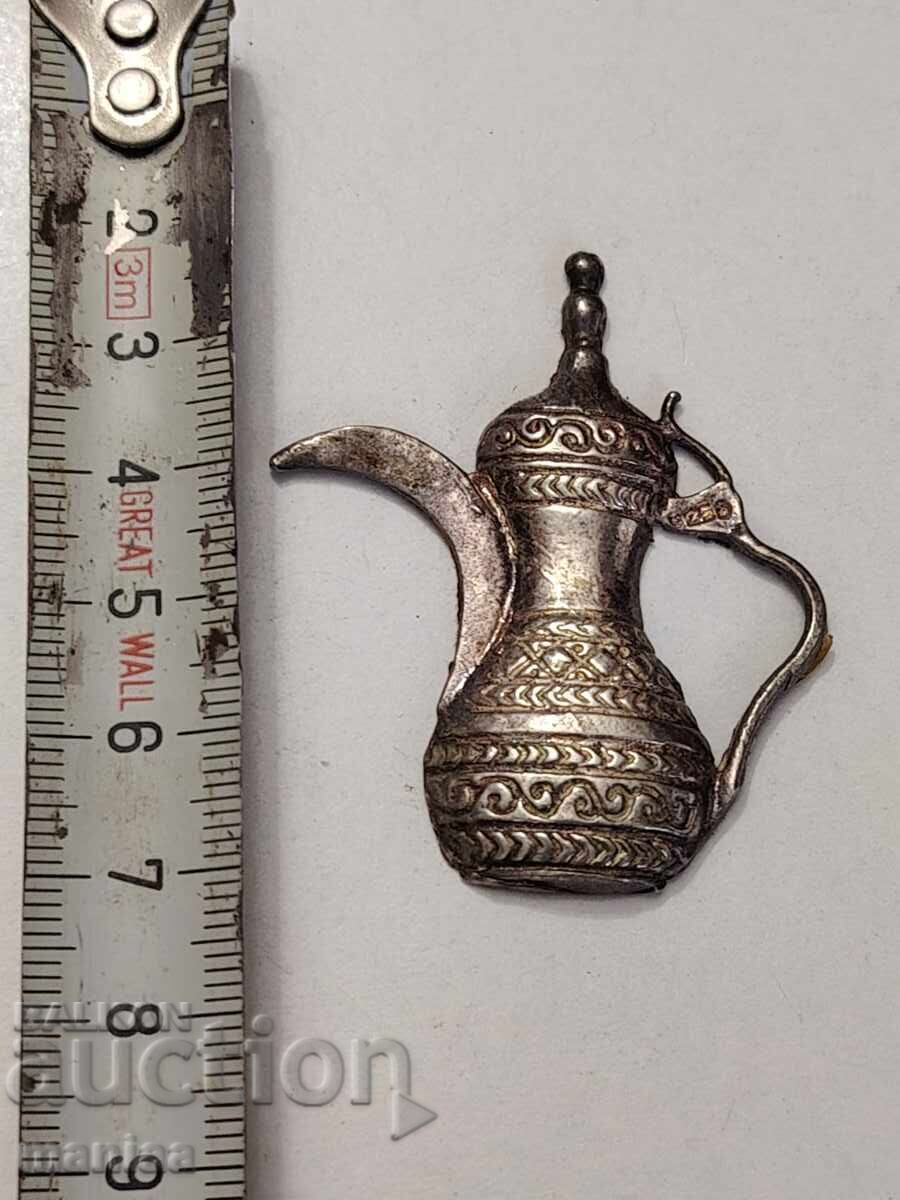 Figurină din argint ceainic titlu 925 Figurină din argint ceainic titlu 925