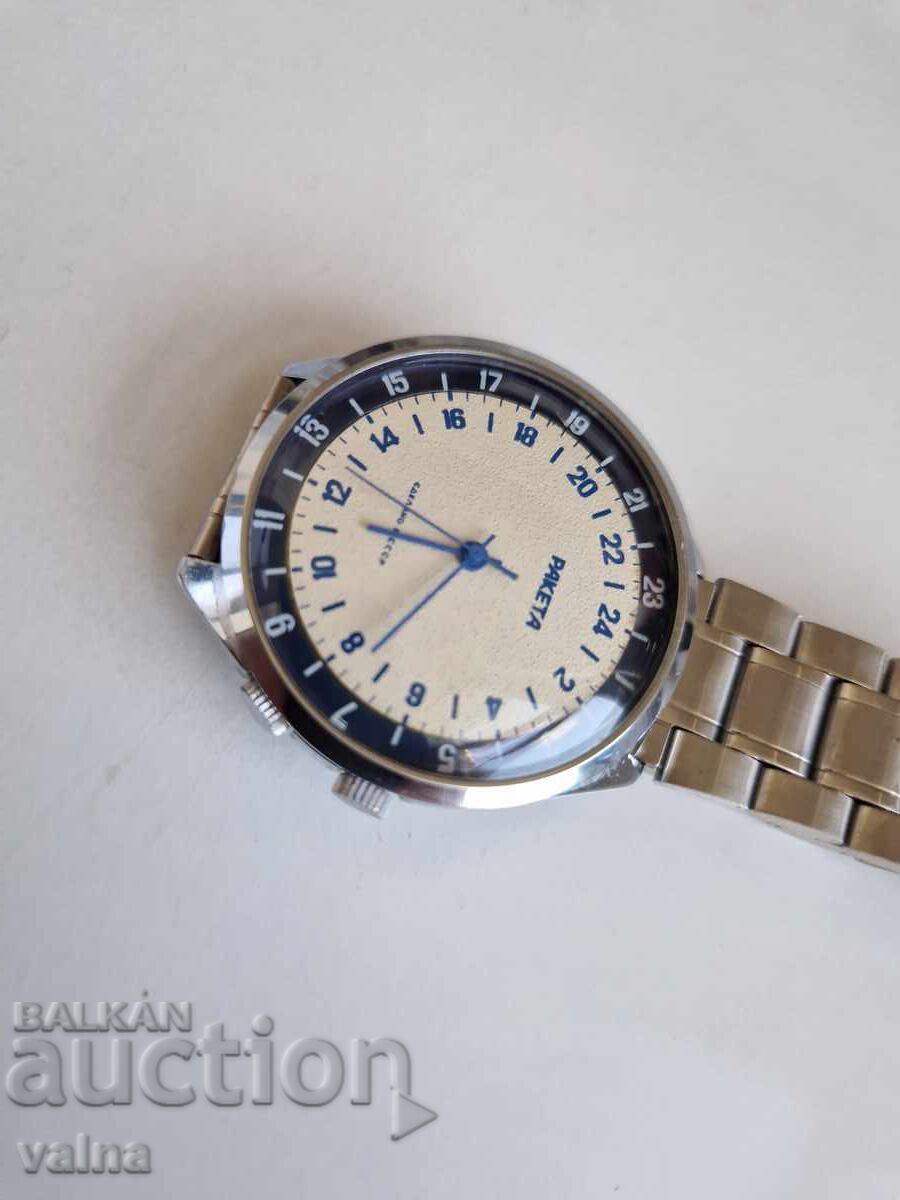 24-hour Raketa, cal. 2623.H, 40mm case, USSR, TOP! with price € 145.00 | 283.60 BGN
