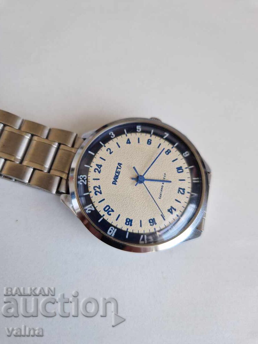 Auction  24-hour Raketa, cal. 2623.H, 40mm case, USSR, TOP!