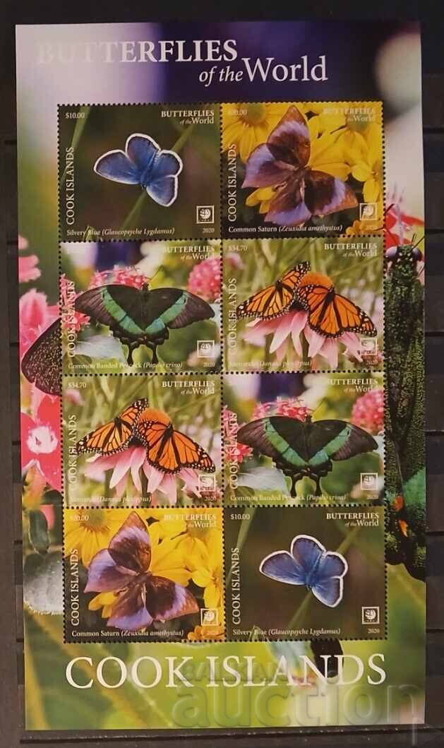 Νησιά Κουκ 2020 Πανίδα/Πεταλούδες Μπλοκ 190 € MNH