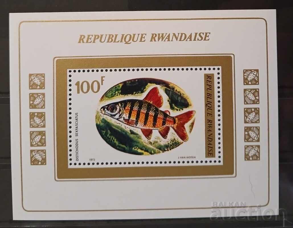 Rwanda 1973 Fauna Block MNH
