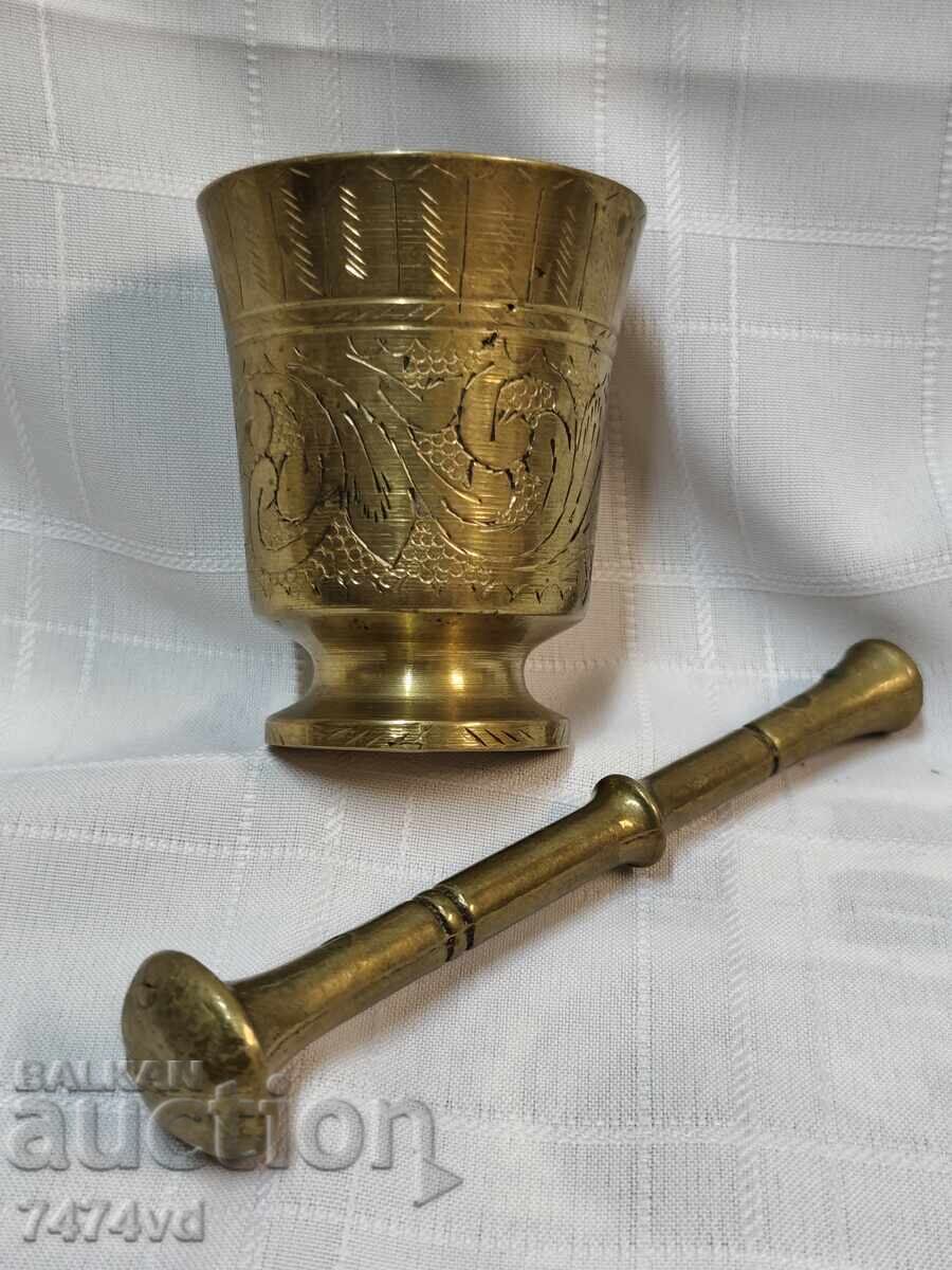 Masiven malyk bronzov havan iztsyalo-  rych.gravirani ornamenti with price € 45.00 | 88.01 BGN