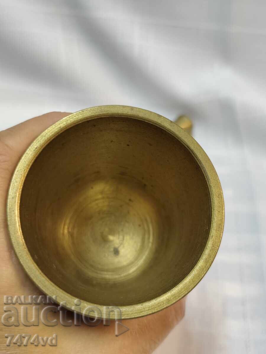 Masiven malyk bronzov havan iztsyalo-  rych.gravirani ornamenti - 6