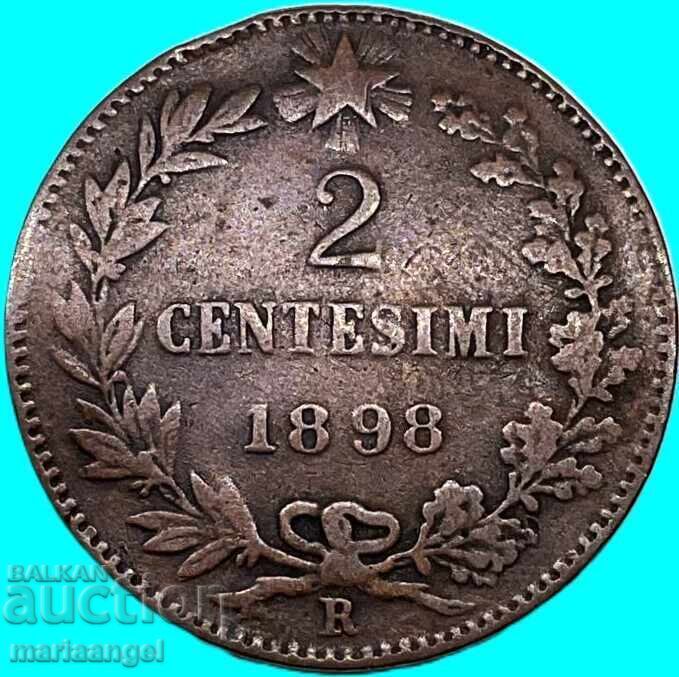 2 Centesimi 1898 Ιταλία Βασιλιάς Umberto I με τιμή € 8.00 | 15.65 BGN