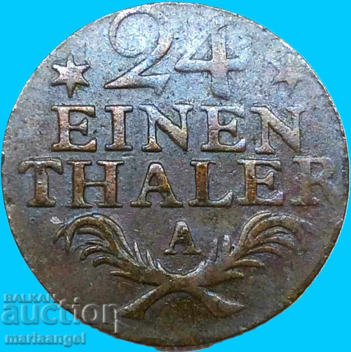 Auction  1/24 thaler 1782 Brandenburg Prussia Germany billon