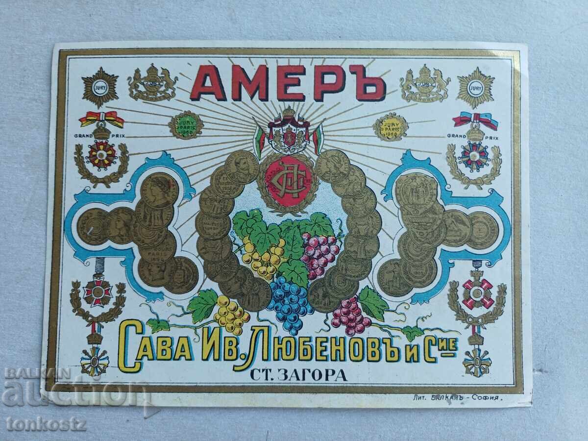 Etichetă litografiată 1910-20