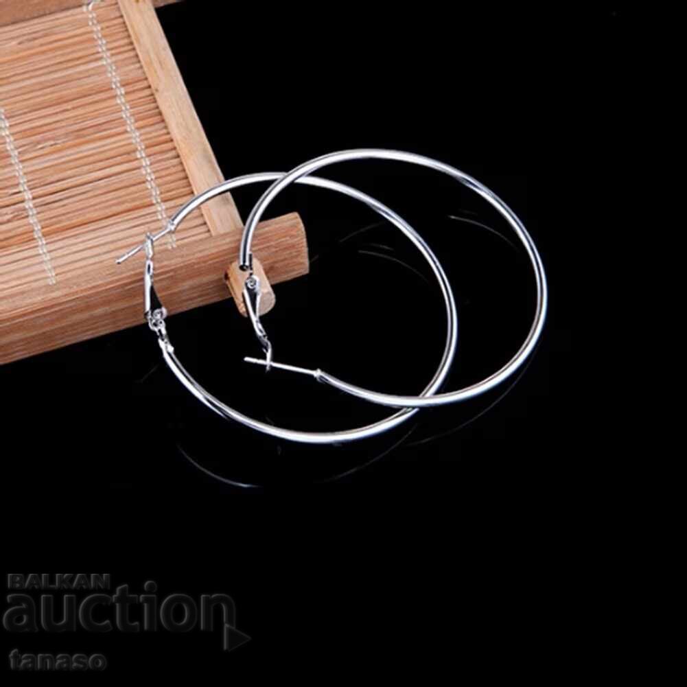 Hoops - stainless steel earrings, 7 cm ear hoop with price € 10.00 | 19.56 BGN