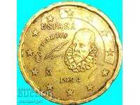 20 евро цента 1999 Испания месинг рядка година