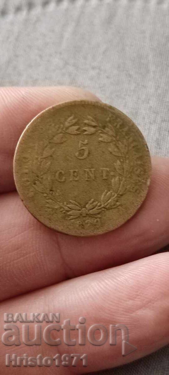 5 centime 1829 Franța cu preț € 23.00 | 44.98 BGN 5 centime 1829 Franța cu preț € 23.00 | 44.98 BGN