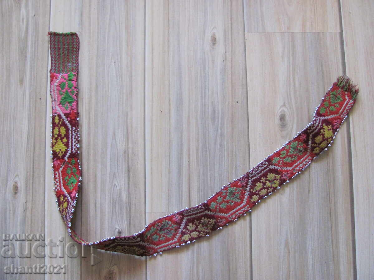 19th century authentic wool belt for folk costume with beads with price € 90.00 | 176.03 BGN
