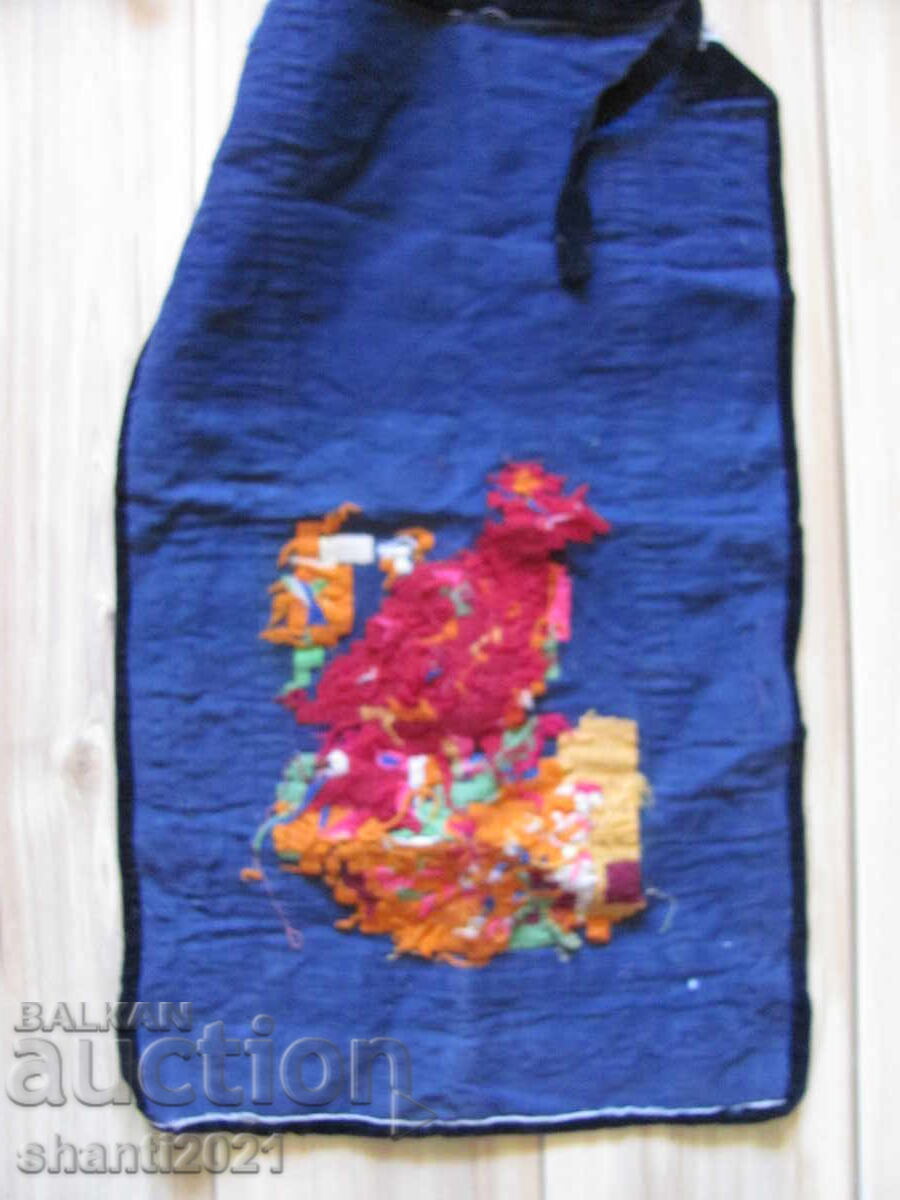 19th century folk costume apron, gold thread, hand embroidery - 6