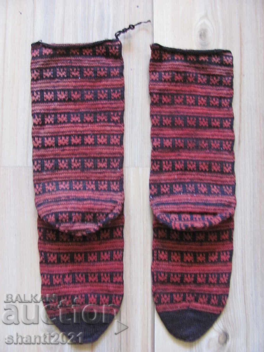 19th century hand-knitted wool socks for folk costume with price € 20.00 | 39.12 BGN 19th century hand-knitted wool socks for folk costume with price € 20.00 | 39.12 BGN