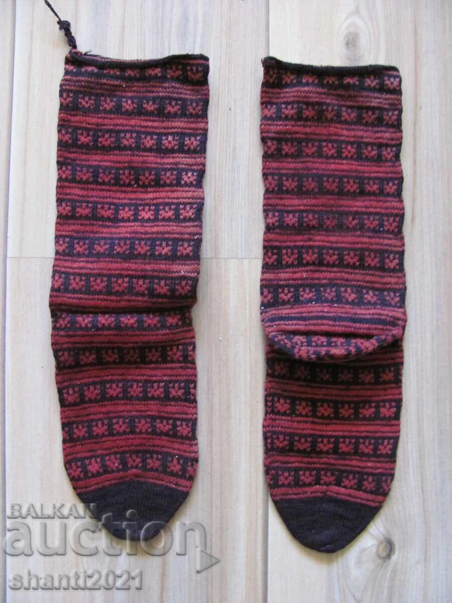 19th century hand-knitted wool socks for folk costume - 5 19th century hand-knitted wool socks for folk costume - 5