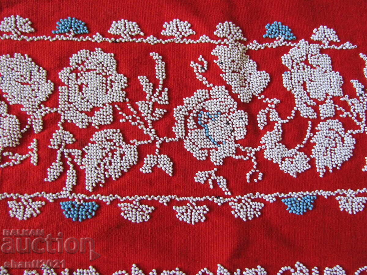 Delivery of 19th century unique folk costume apron with beads