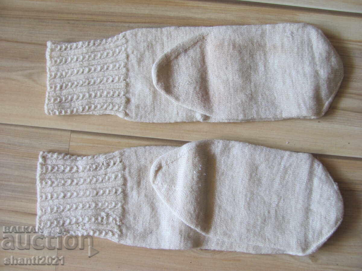 Auction  19th century wool socks for folk costume