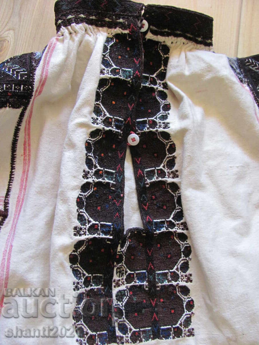 Cămașă macedoneană de port popular din secolul al XIX-lea, in, broderie din lână - 7 Cămașă macedoneană de port popular din secolul al XIX-lea, in, broderie din lână - 7